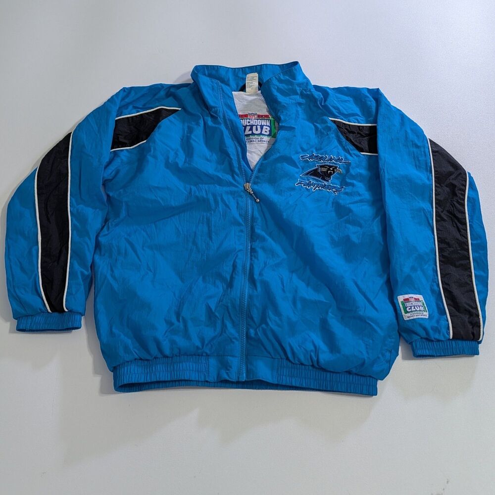 Vintage Kids Carolina Panthers Touchdown Club Windbreaker Jacket Youth XL 18